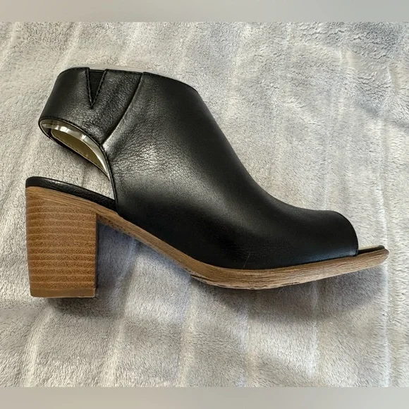 Josef Seibel Bonnie 09 Peep Toe Leather Black Booties EU 37 US 6 to 6.5 - Picture 7 of 11